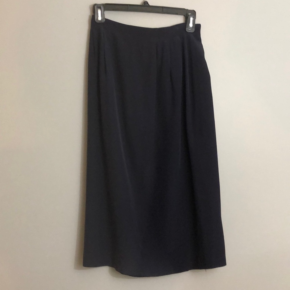 100% SILK! Plum Purple Midi Pencil Skirt!!